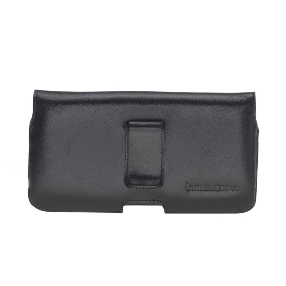  Waist Belt Attachable Leather Case for Men Dark Brown