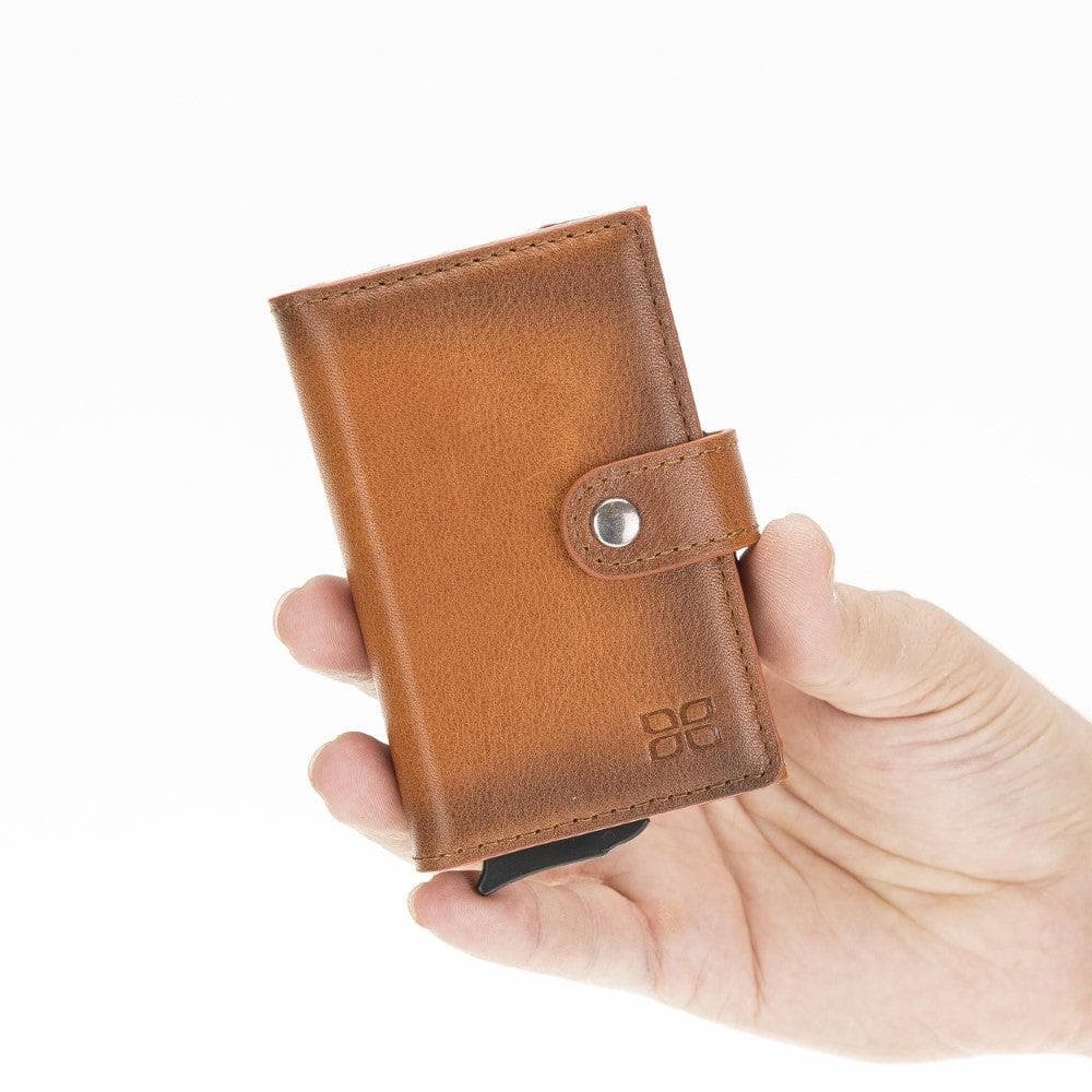 Bouletta Carlov Leather Mechanical Card Holder