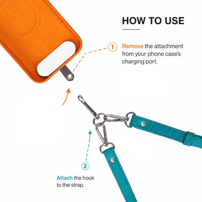 FlexGo PU Phone Strap & Detachable Wallet Set