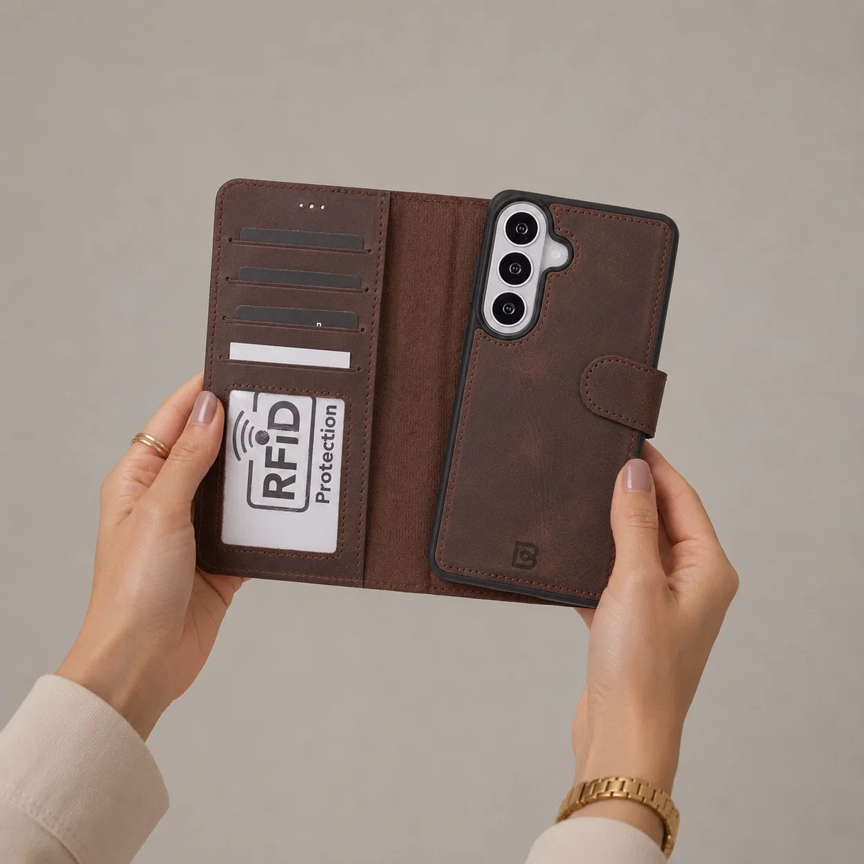 Magic Samsung Galaxy S26 Plus Detachable Leather Wallet Case