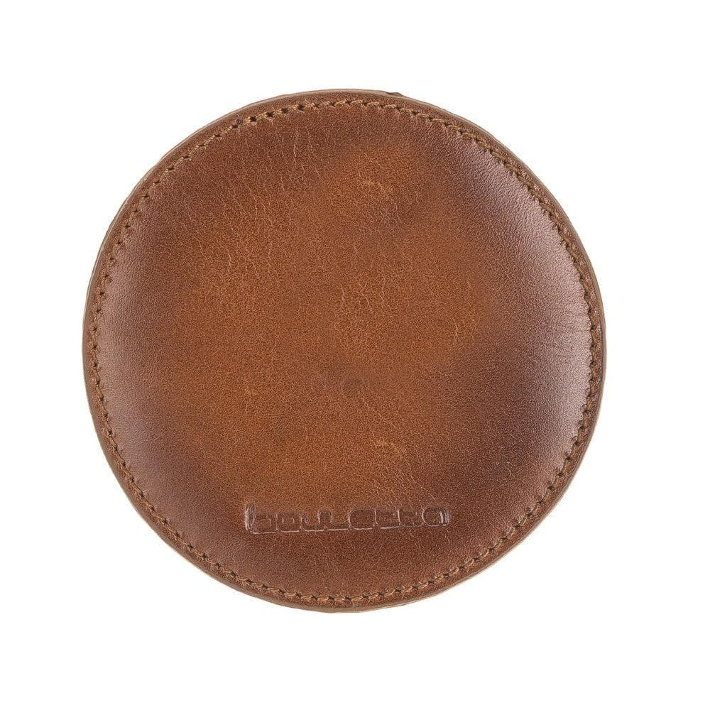 Bouletta Divine Geniun Leather Handmade Cup Coaster Rustic Tan