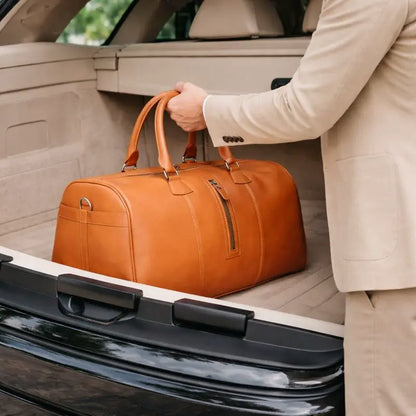 Dolly Leather Weekender Duffel Bag