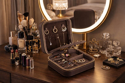 Amanda Medium Leather Jewelry Box