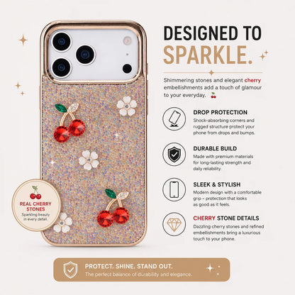Freya iPhone 17 Pro Max Crystal Cherry Case