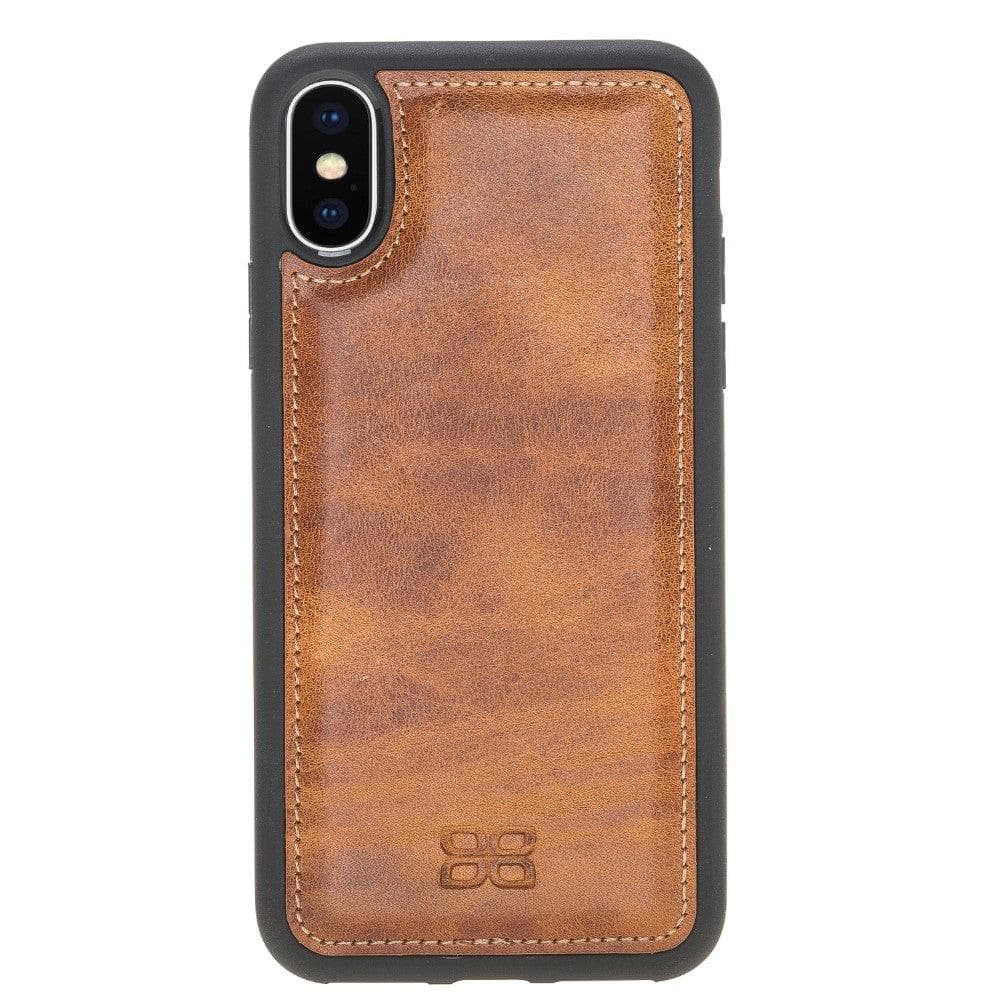 Bouletta Flexible Leather Back Cover for Apple iPhone X Series Light Brown / iPhone X / XS