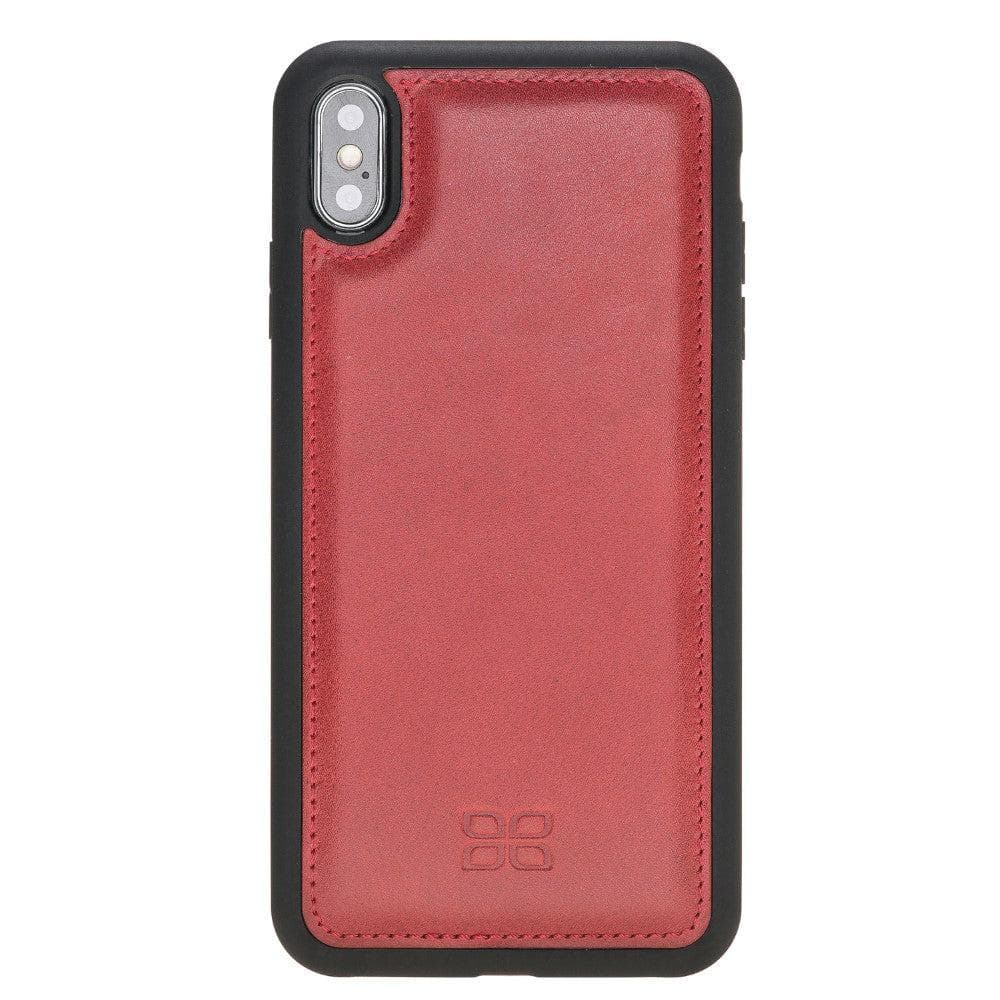 Bouletta Flexible Leather Back Cover for Apple iPhone X Series iPhone XS Max / Vegetal red