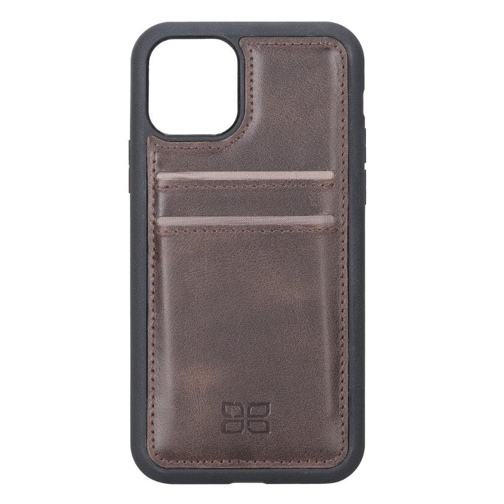 Bouletta Flexible Leather Back Cover With Card Holder for iPhone 11 Series