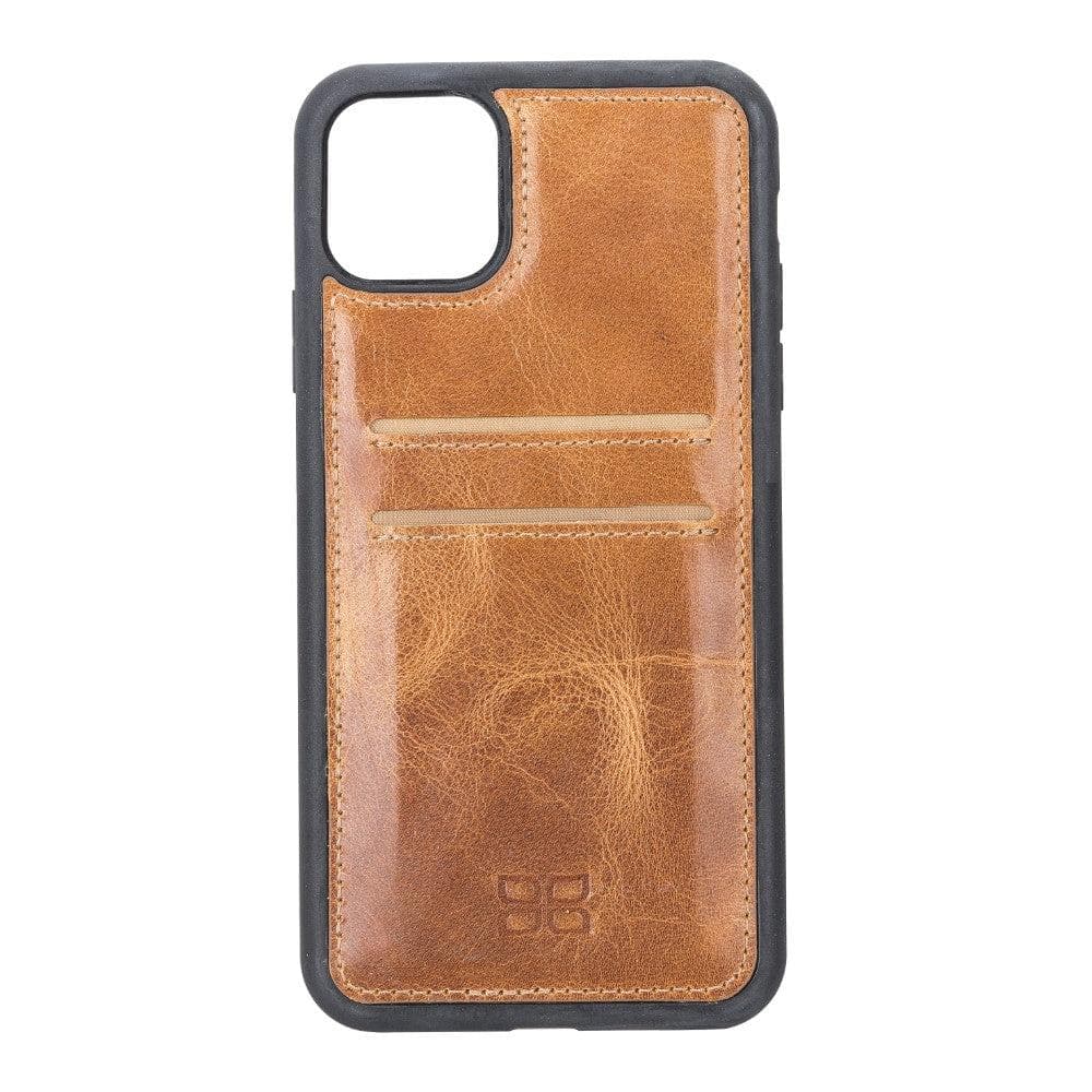 Bouletta Flexible Leather Back Cover With Card Holder for iPhone 11 Series