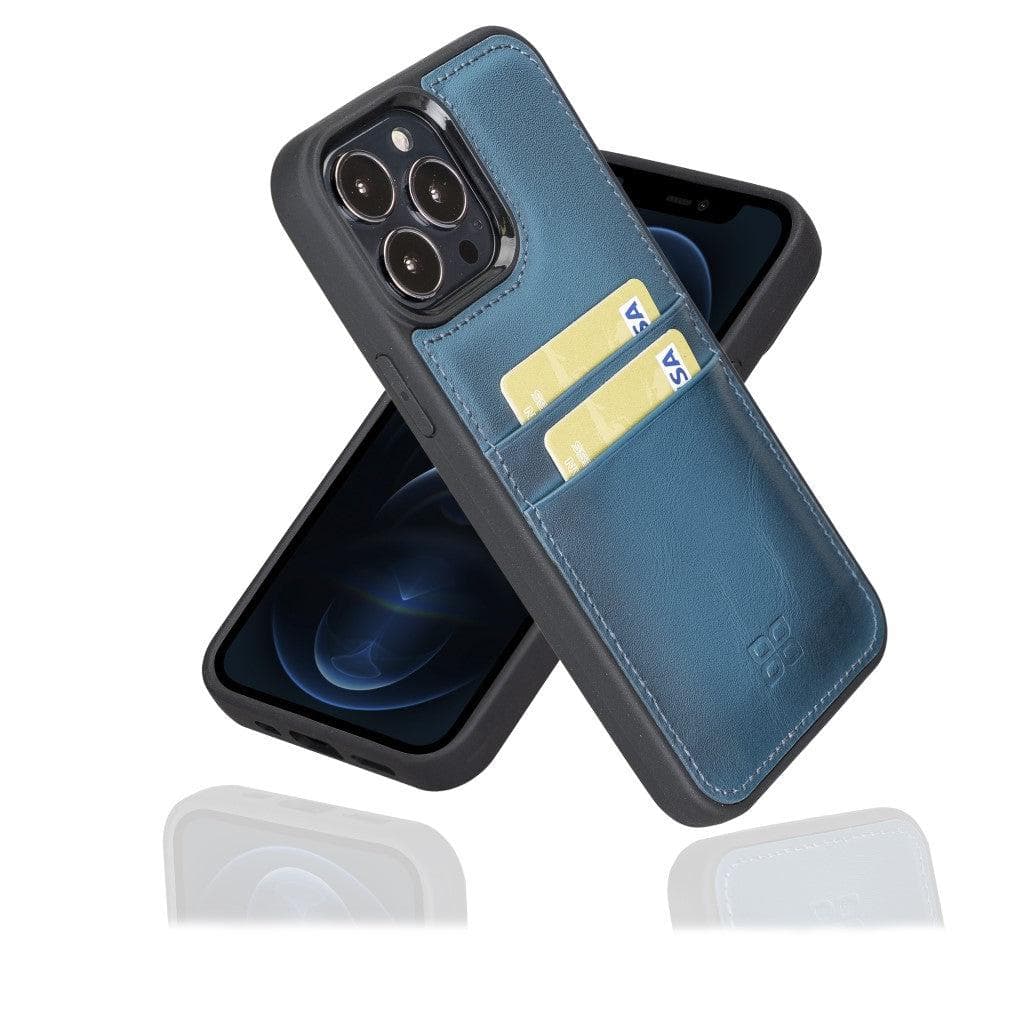 Bouletta Flexible Leather Back Cover with Card Holder for iPhone 13 Series