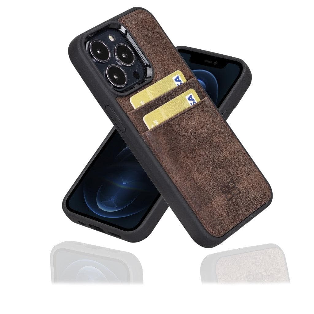Bouletta Flexible Leather Back Cover with Card Holder for iPhone 13 Series