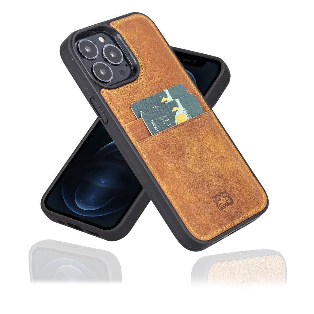 Bouletta Flexible Leather Back Cover with Card Holder for iPhone 13 Series