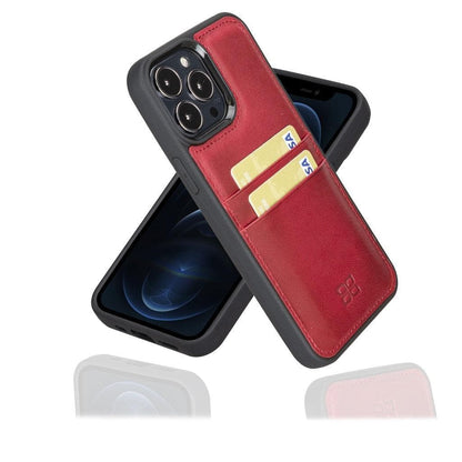 Bouletta Flexible Leather Back Cover with Card Holder for iPhone 13 Series