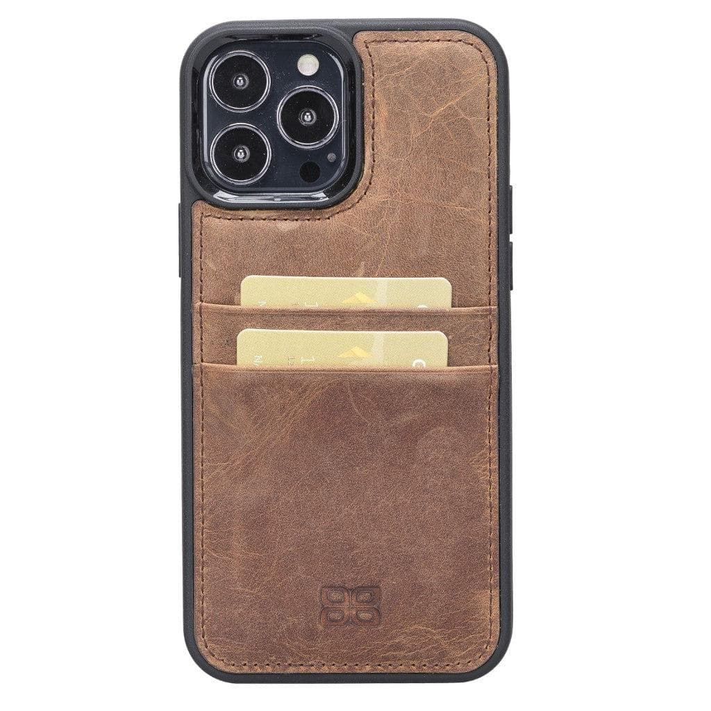Bouletta Flexible Leather Back Cover with Card Holder for iPhone 13 Series