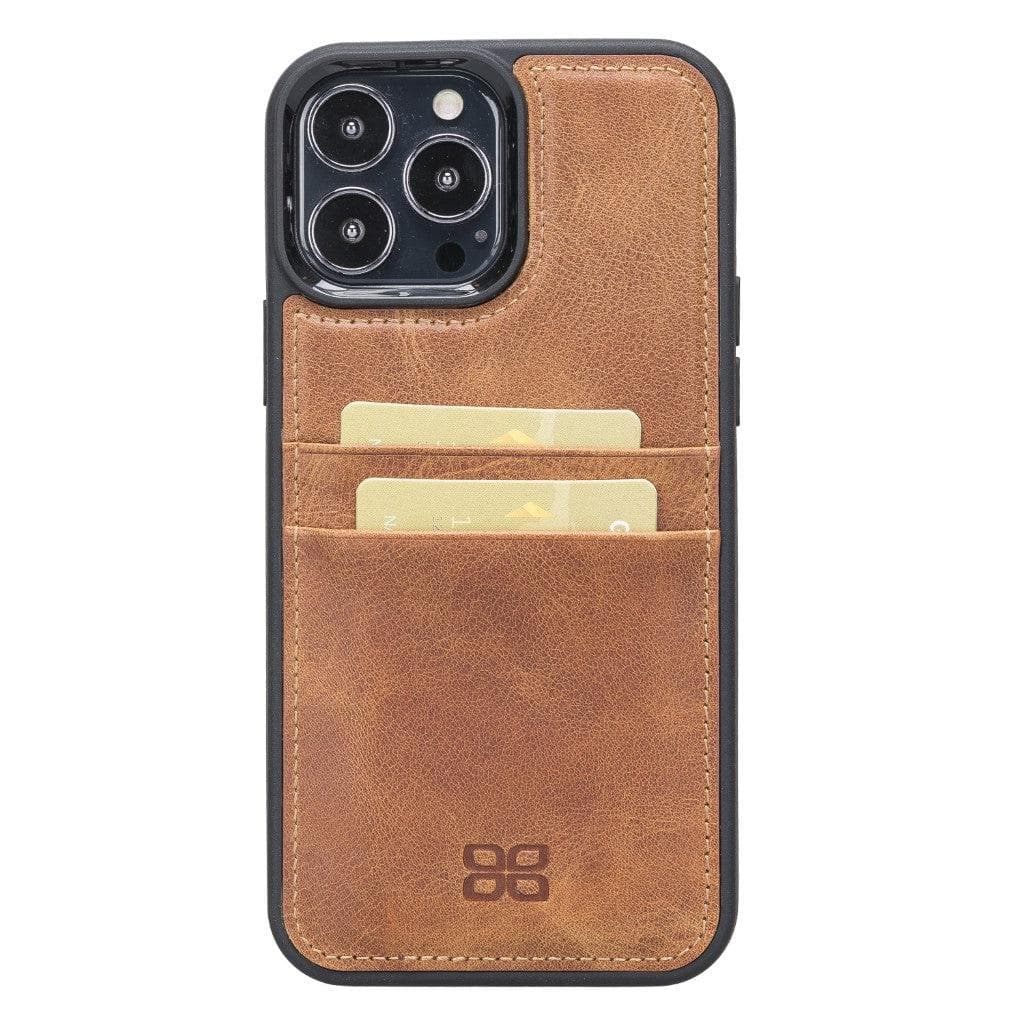 Bouletta Flexible Leather Back Cover with Card Holder for iPhone 13 Series