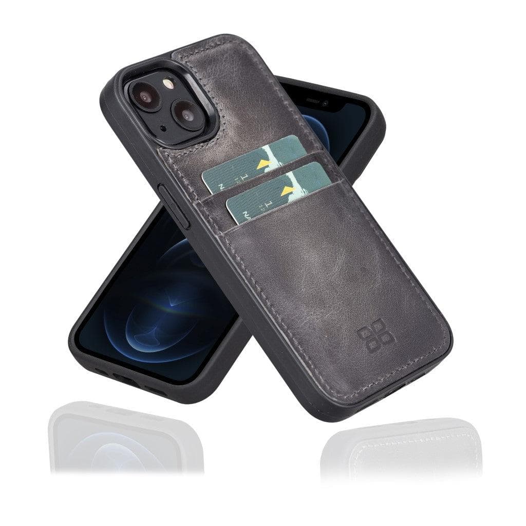 Bouletta Flexible Leather Back Cover with Card Holder for iPhone 13 Series