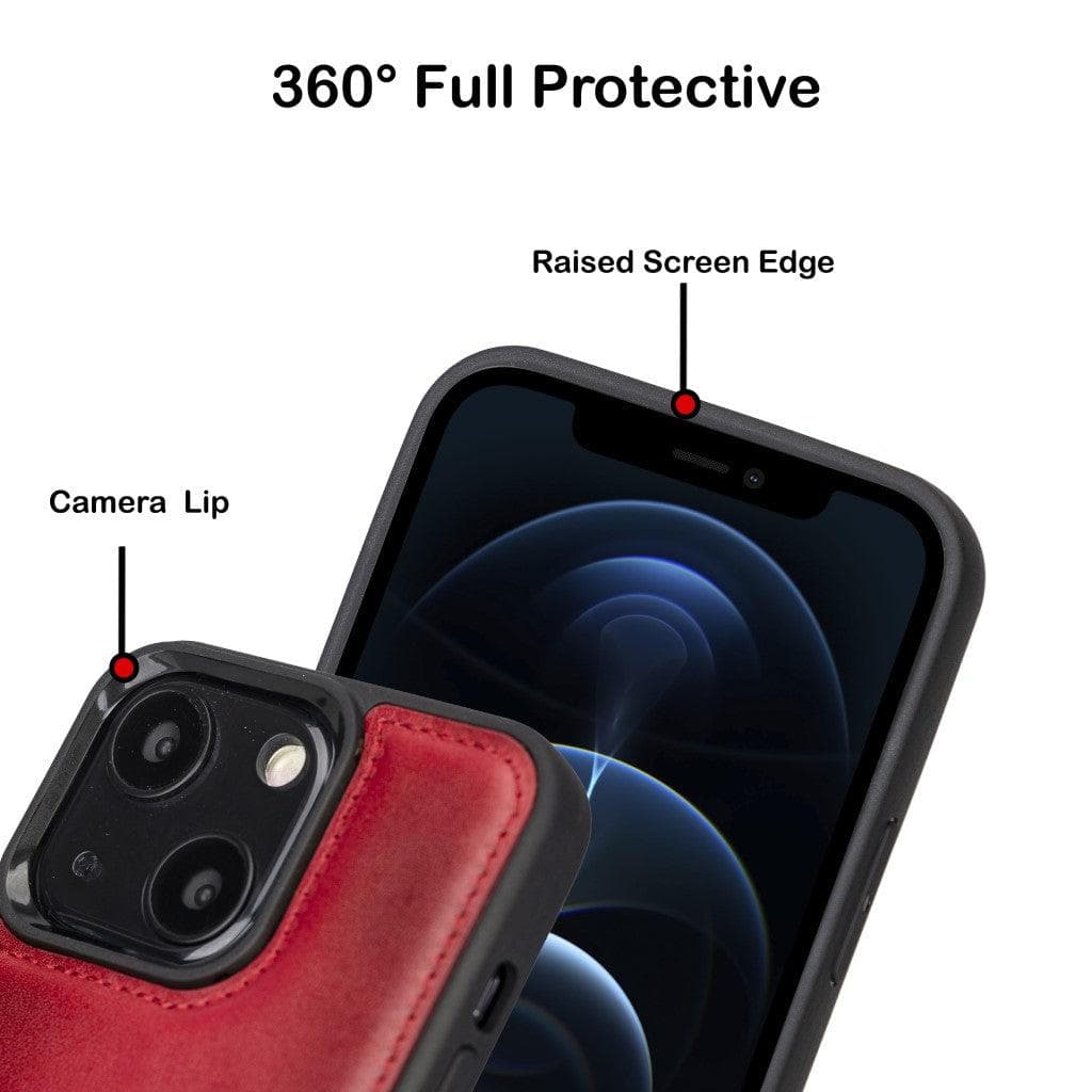 Bouletta Flexible Leather Back Cover with Card Holder for iPhone 13 Series