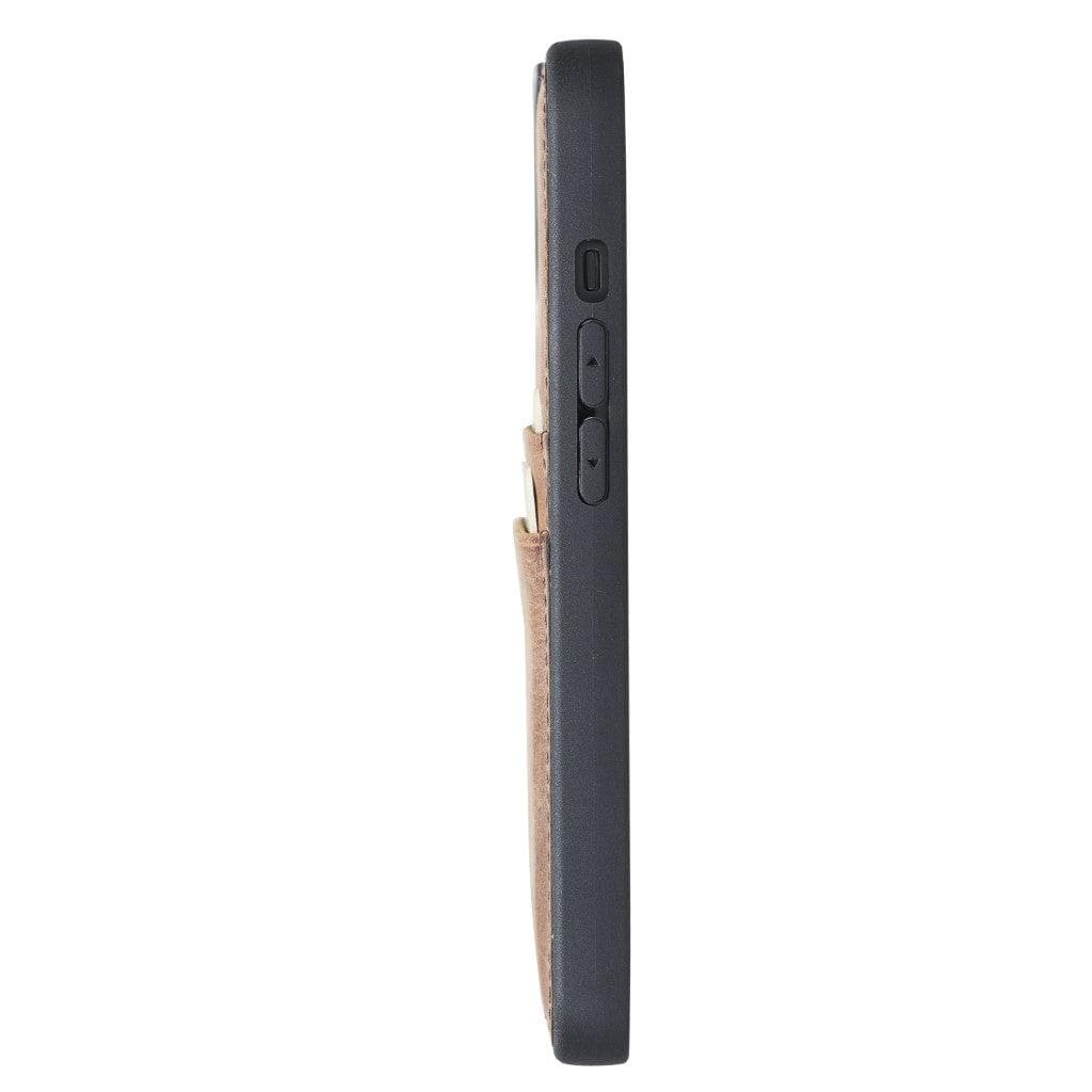 Bouletta Flexible Leather Back Cover with Card Holder for iPhone 13 Series iPhone 13 / Tiguan Tan