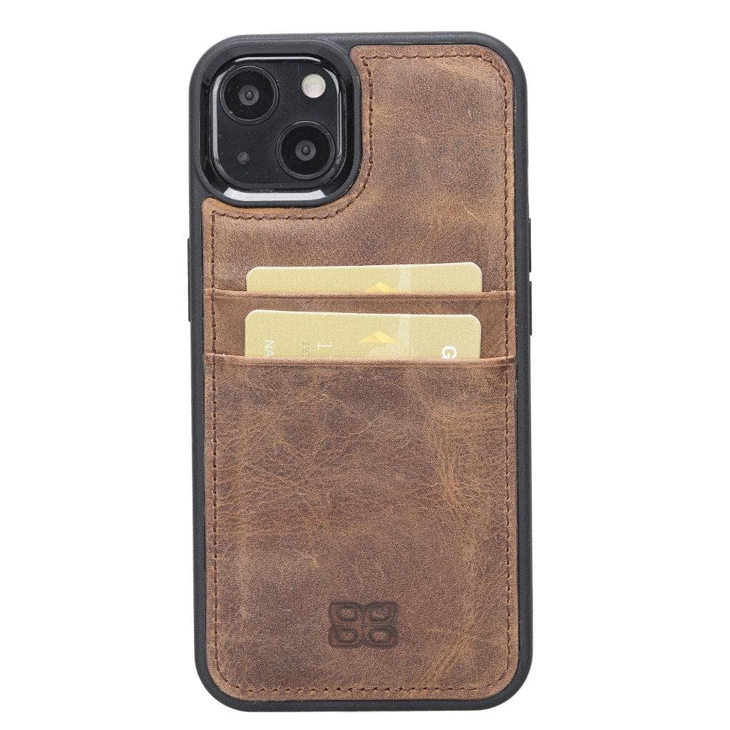 Bouletta Flexible Leather Back Cover with Card Holder for iPhone 13 Series