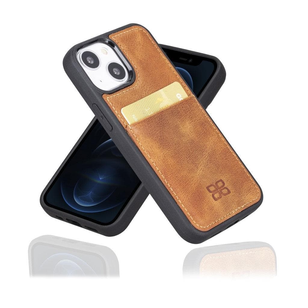 Bouletta Flexible Leather Back Cover with Card Holder for iPhone 13 Series