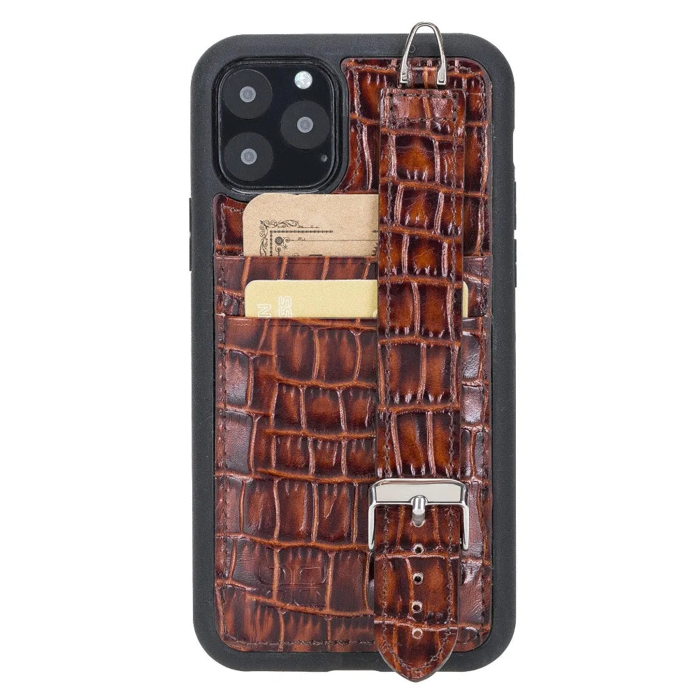 Bouletta Flexible Leather Back Cover with Hand Strap for iPhone 11 Series