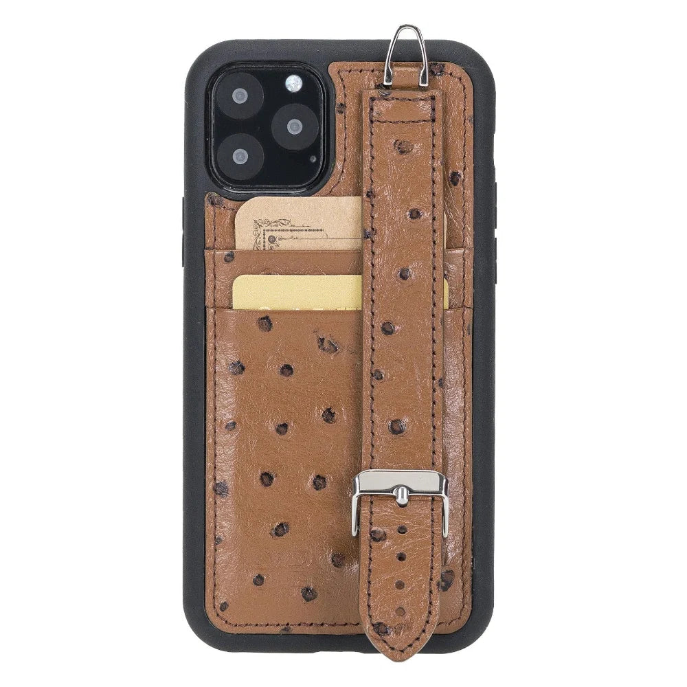 Bouletta Flexible Leather Back Cover with Hand Strap for iPhone 11 Series
