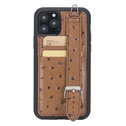 Bouletta Flexible Leather Back Cover with Hand Strap for iPhone 11 Series