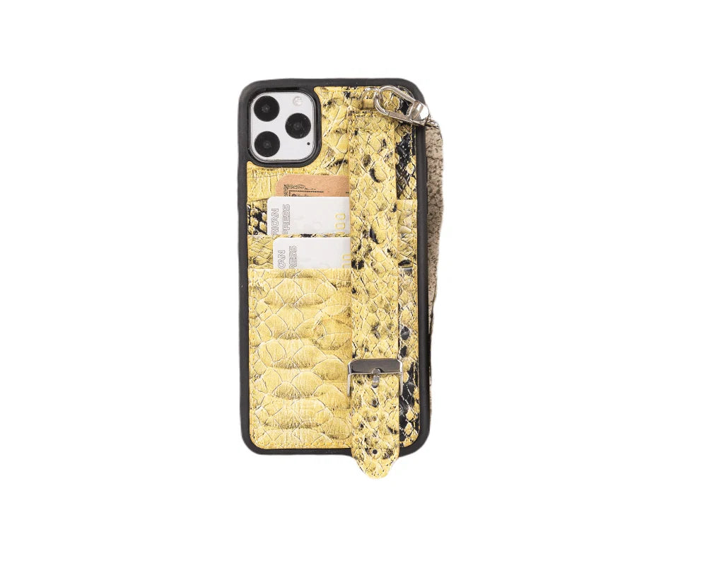 Bouletta Flexible Leather Back Cover with Hand Strap for iPhone 11 Series