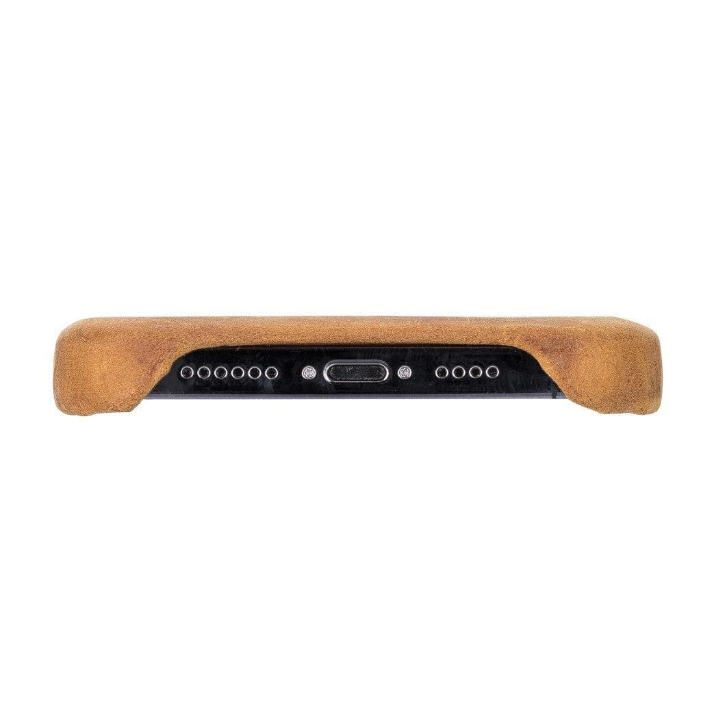 Bouletta Full Leather Coating Back Cover for Apple iPhone 13 Series iPhone 13 Pro Max / Antic Brown