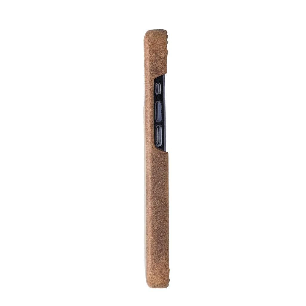 Bouletta Full Leather Coating Back Cover for Apple iPhone 13 Series iPhone 13 / Tan