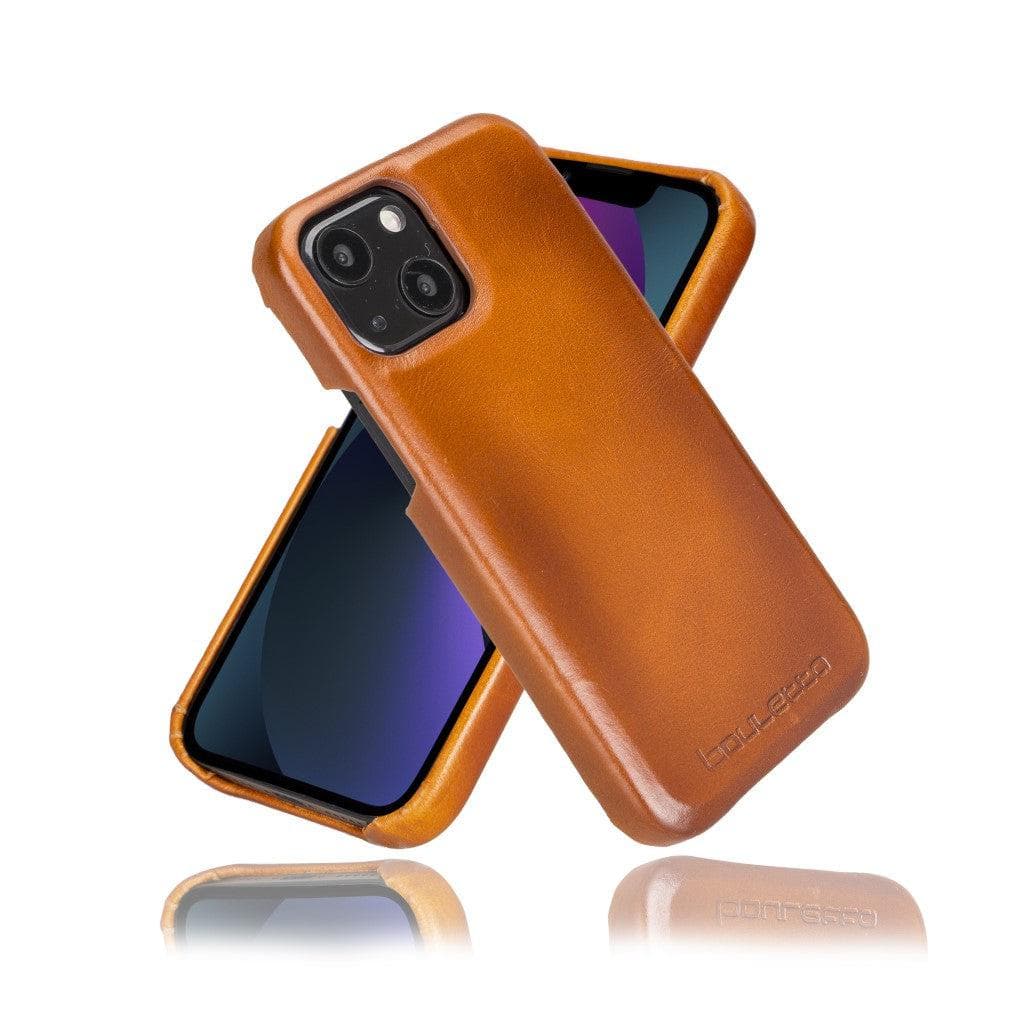 Bouletta Full Leather Coating Back Cover for Apple iPhone 13 Series iPhone 13 Pro Max / Dark Brown