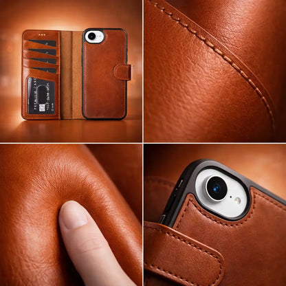Magic iPhone 17e / 16e Detachable Leather Wallet Case