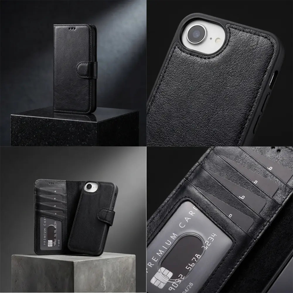 Magic iPhone 17E/16E Detachable Leather Wallet Case