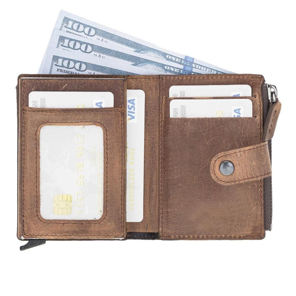 Bouletta Leather Zip Mechanical Card Holder