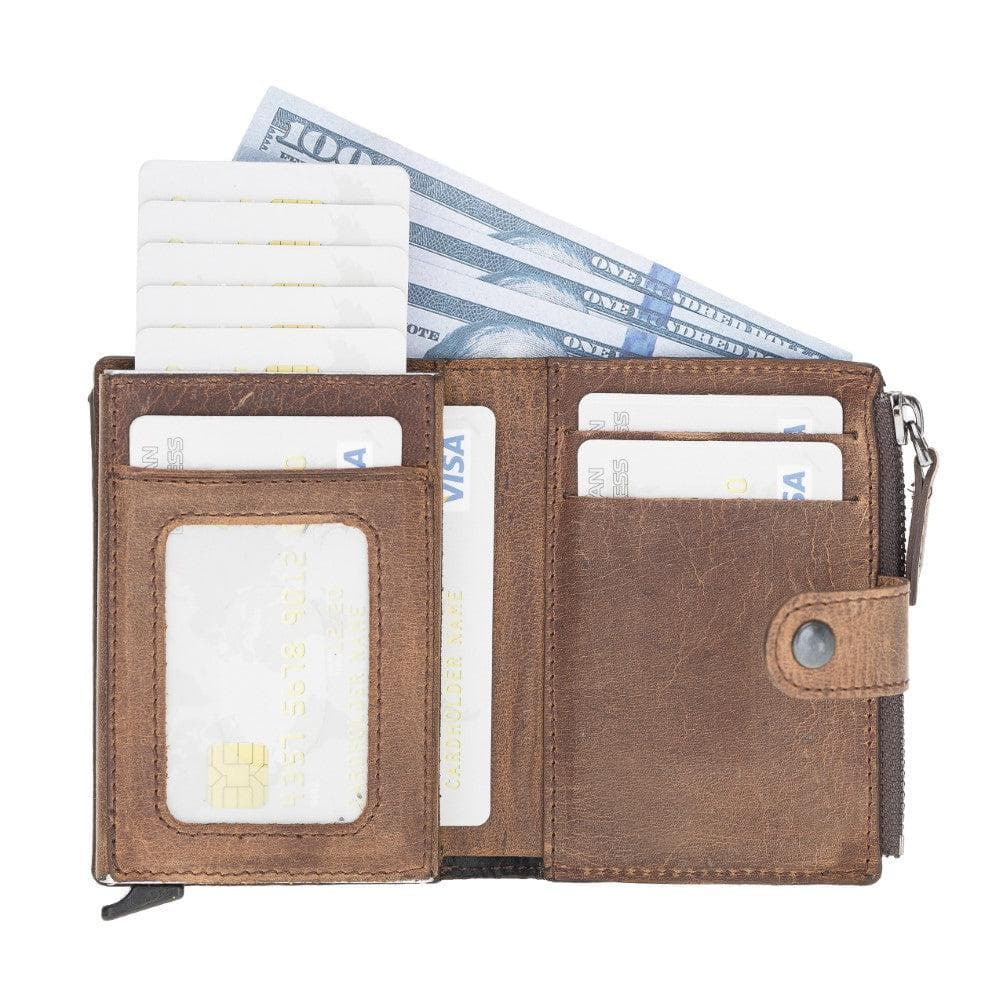 Bouletta Leather Zip Mechanical Card Holder