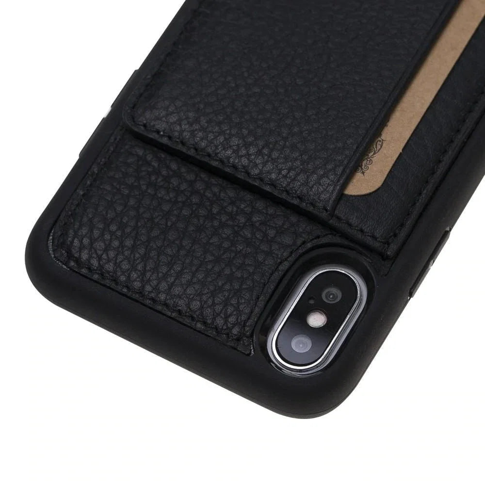 Bouletta Apple iPhone X and iPhone XS Flexible Leather Back Cover with Stand