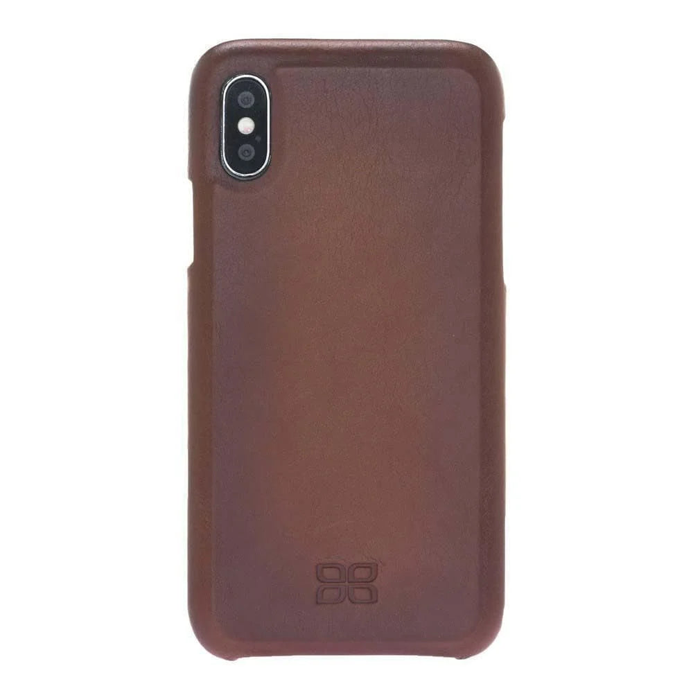 Bouletta Apple iPhone X and iPhone XS Full Covered Genuine Leather Case Dragon Brown