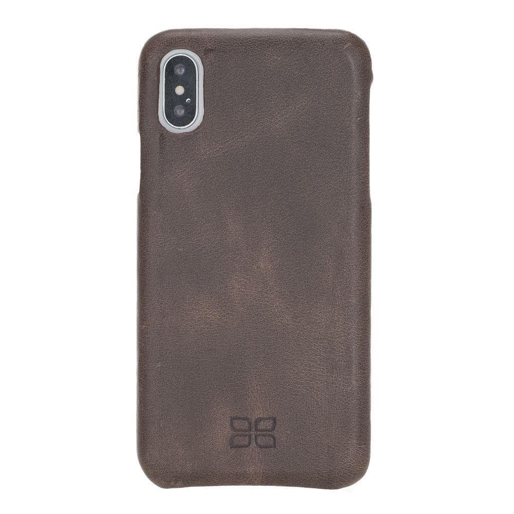 Bouletta Apple iPhone X and iPhone XS Full Covered Genuine Leather Case Dark Brown