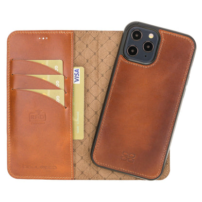 Bouletta Detachable Leather Wallet Cases for Apple iPhone 12 Series iPhone 12 Pro Max / Blue