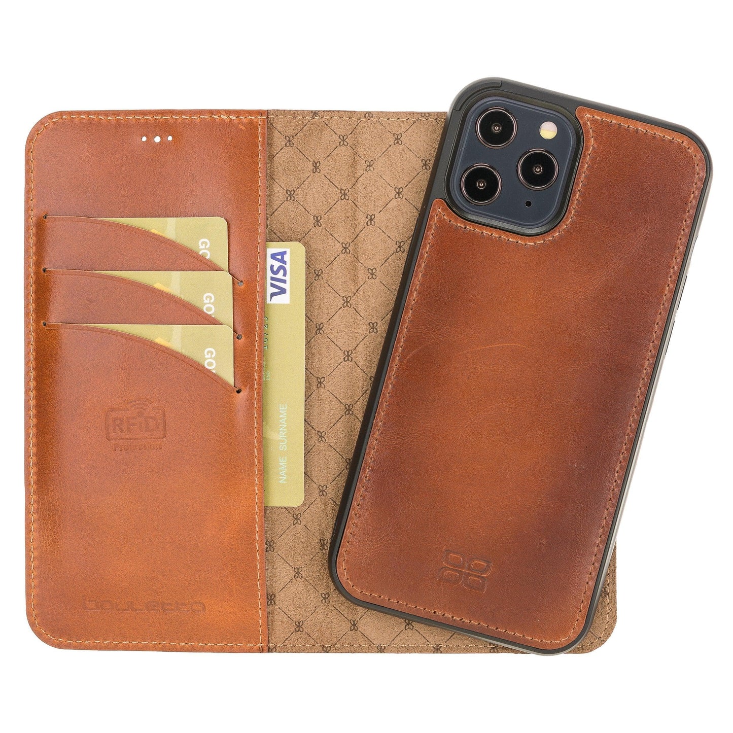 Bouletta Detachable Leather Wallet Cases for Apple iPhone 12 Series iPhone 12 Pro Max / Blue