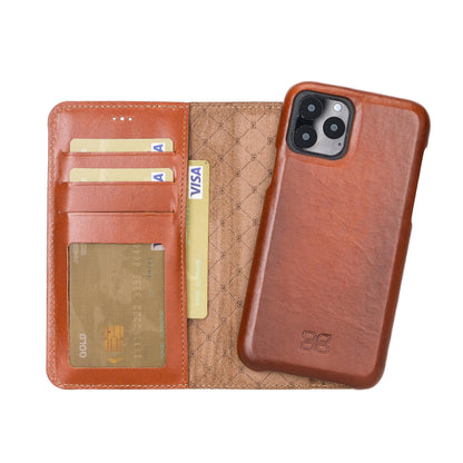 Bouletta Detachable Fully Covering Leather Wallet Case For Apple iPhone 11 Series iPhone 11 Pro Max / Tan