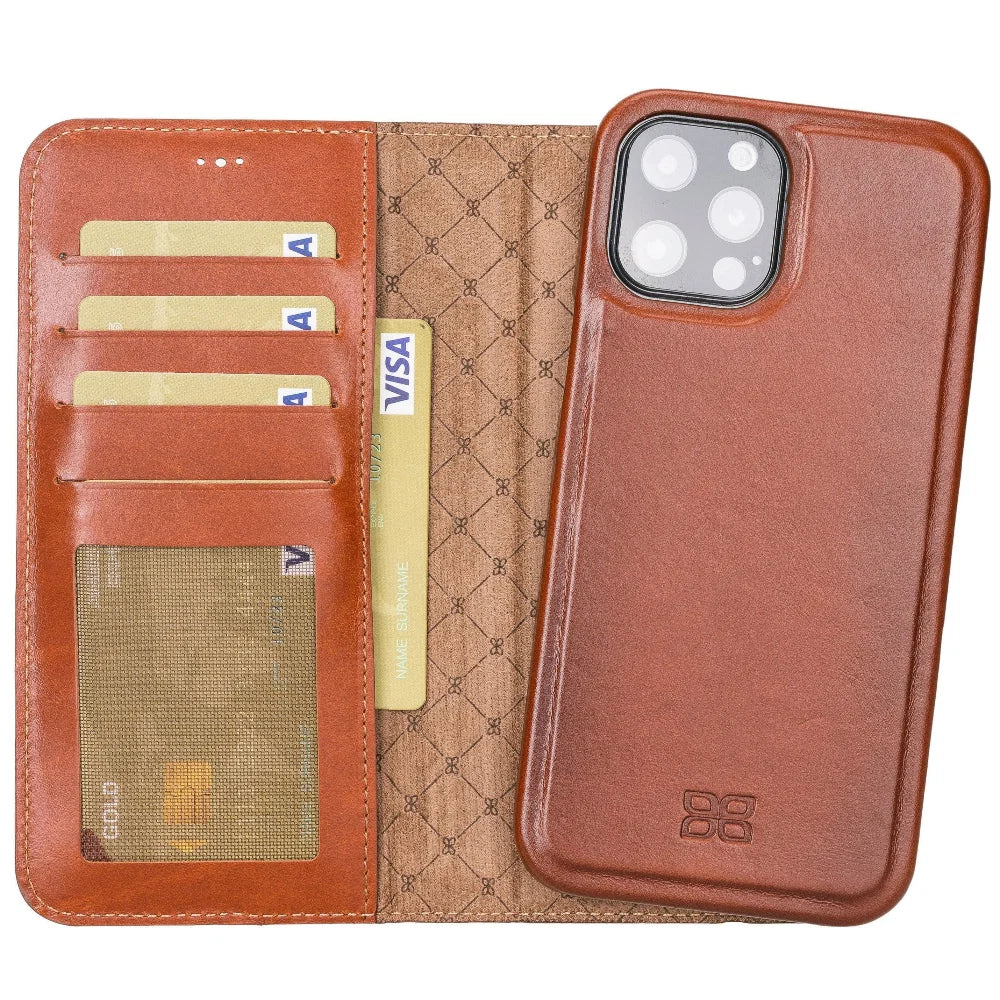 Bouletta F360 Magnetic Detachable Leather Wallet Cases for Apple iPhone 12 Series iPhone 12 Promax / Black
