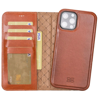 Bouletta F360 Magnetic Detachable Leather Wallet Cases for Apple iPhone 12 Series iPhone 12 Promax / Black