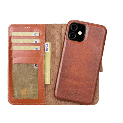 Bouletta F360 Magnetic Detachable Leather Wallet Cases for Apple iPhone 12 Series iPhone 12 Promax / Tan