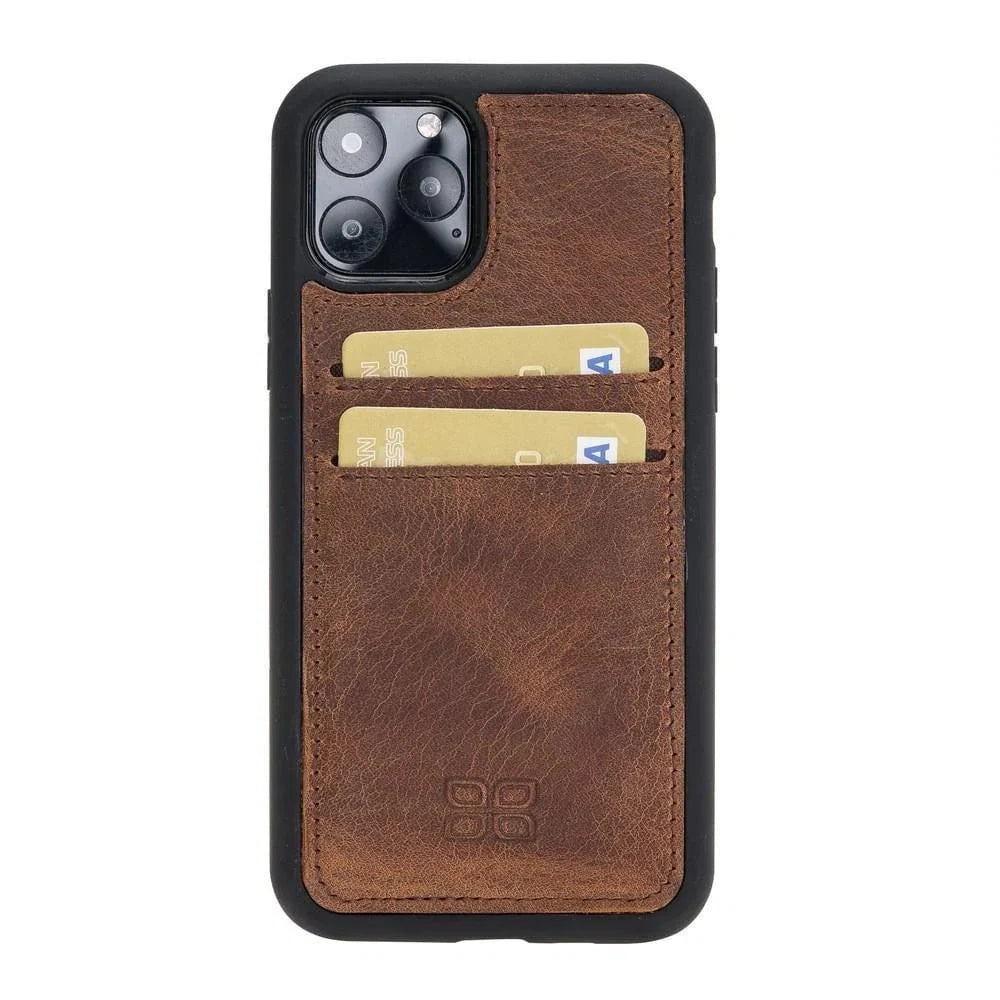 Bouletta Bouletta Flexible Leather Back Cover With Card Holder for iPhone 11 Series iPhone 11 Pro / Brown