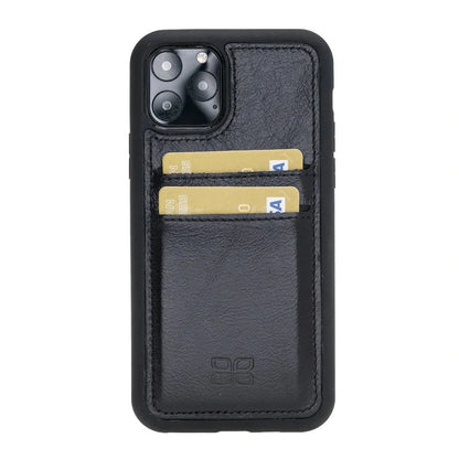 Bouletta Bouletta Flexible Leather Back Cover With Card Holder for iPhone 11 Series iPhone 11 Pro / Black