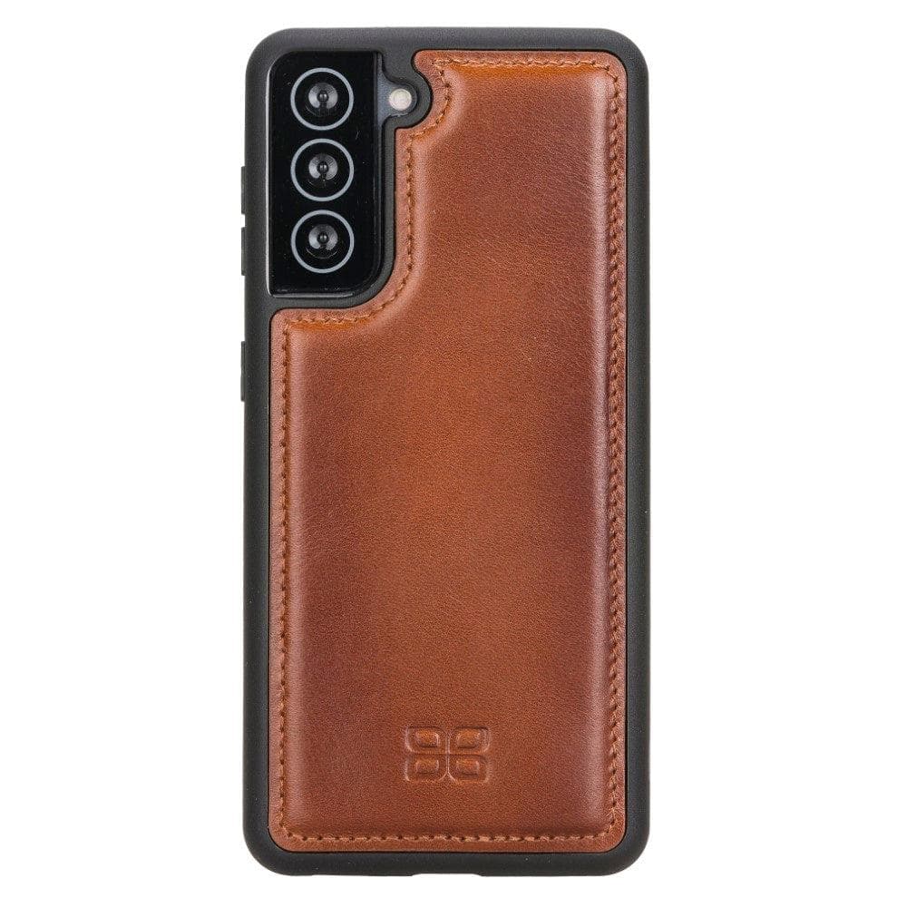 Bouletta Flex Cover Back Leather Cases for Samsung Galaxy S21 Series S21 Plus 6.7" / Dark Brown