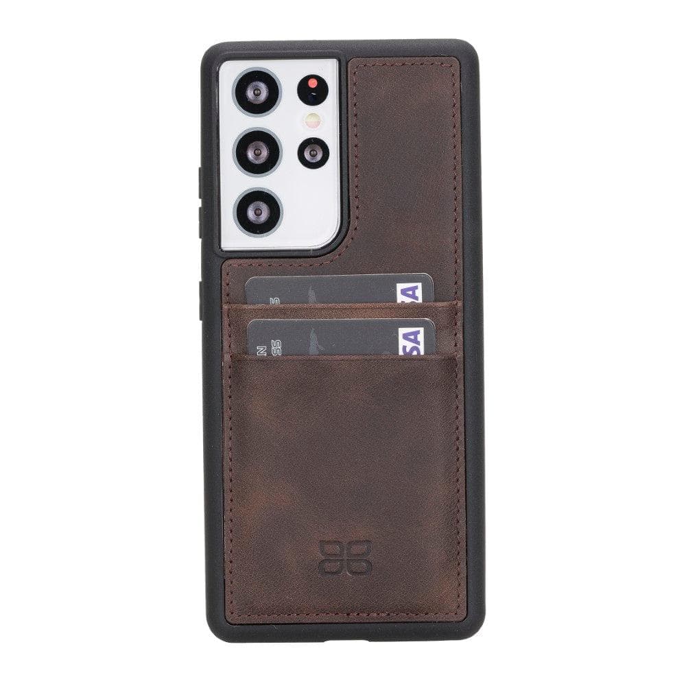 Bouletta Flex Cover Back with Card Holder Leather Cases for Samsung Galaxy S21 Series