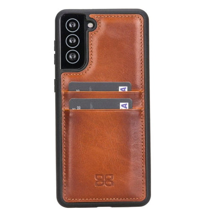 Bouletta Flex Cover Back with Card Holder Leather Cases for Samsung Galaxy S21 Series