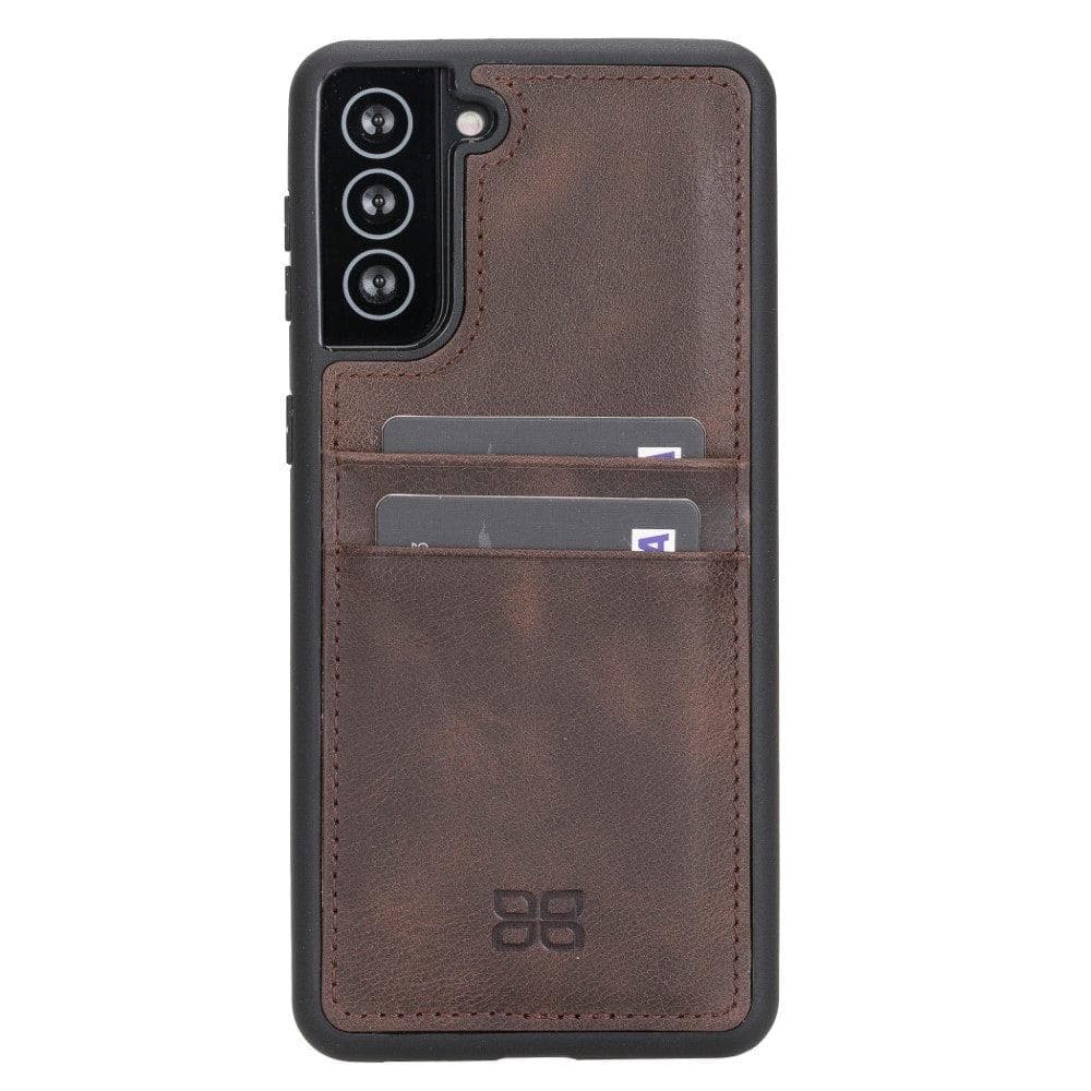 Bouletta Flex Cover Back with Card Holder Leather Cases for Samsung Galaxy S21 Series