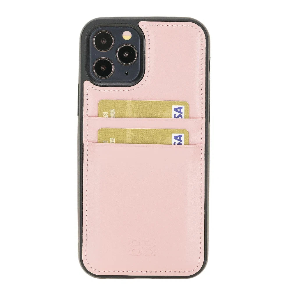 Bouletta Flexible Leather Back Cover with Card Holder for iPhone 12 Series